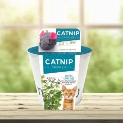 Catnip Herb Grow Kit With Mouse Toy (2-Pack) -J Parkers Garden Store garden state bulb hydroponic seed starters ech 18 02 01 76 1000