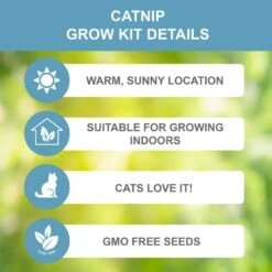 Catnip Herb Grow Kit With Mouse Toy (2-Pack) -J Parkers Garden Store garden state bulb hydroponic seed starters ech 18 02 01 c3 1000